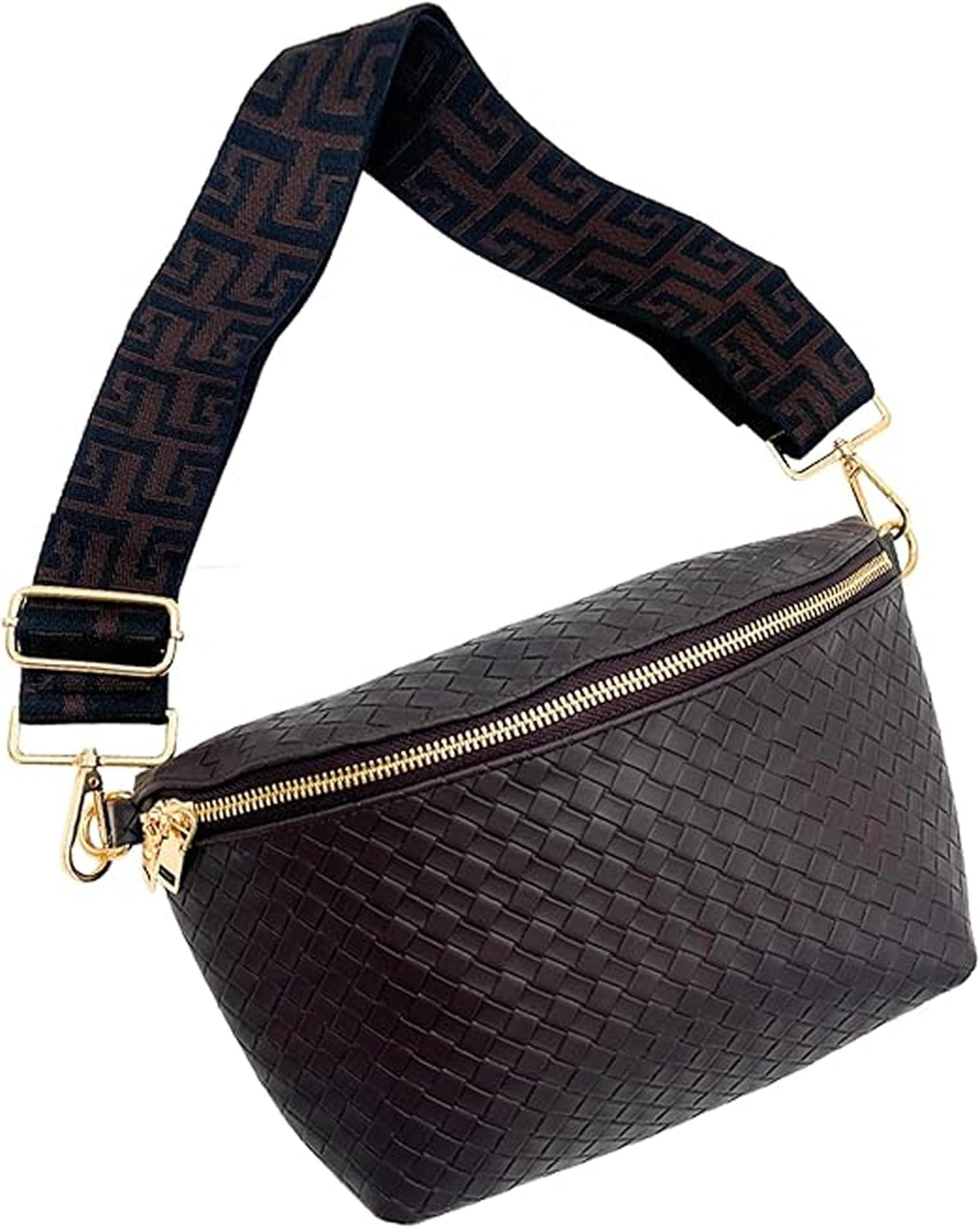 Modern Chic Woven Crossbody Bags for Women - Rory Vegan Leather Purse, Adjustable Strap, Lightweight, Lavender Pressed Woven