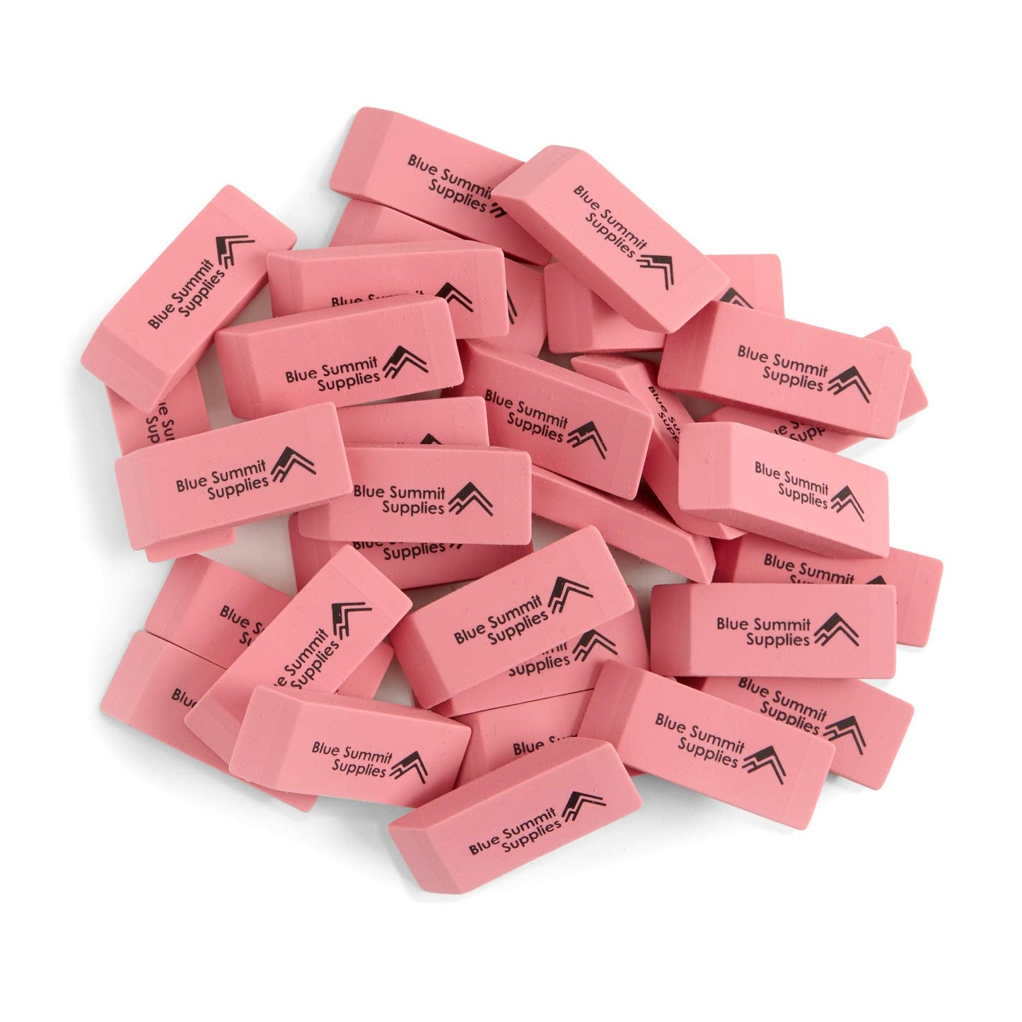 Blue Summit Supplies 100 Pack Pink Erasers Bulk, Pink Pearl Bulk Erasers for Kids, School, and Classroom