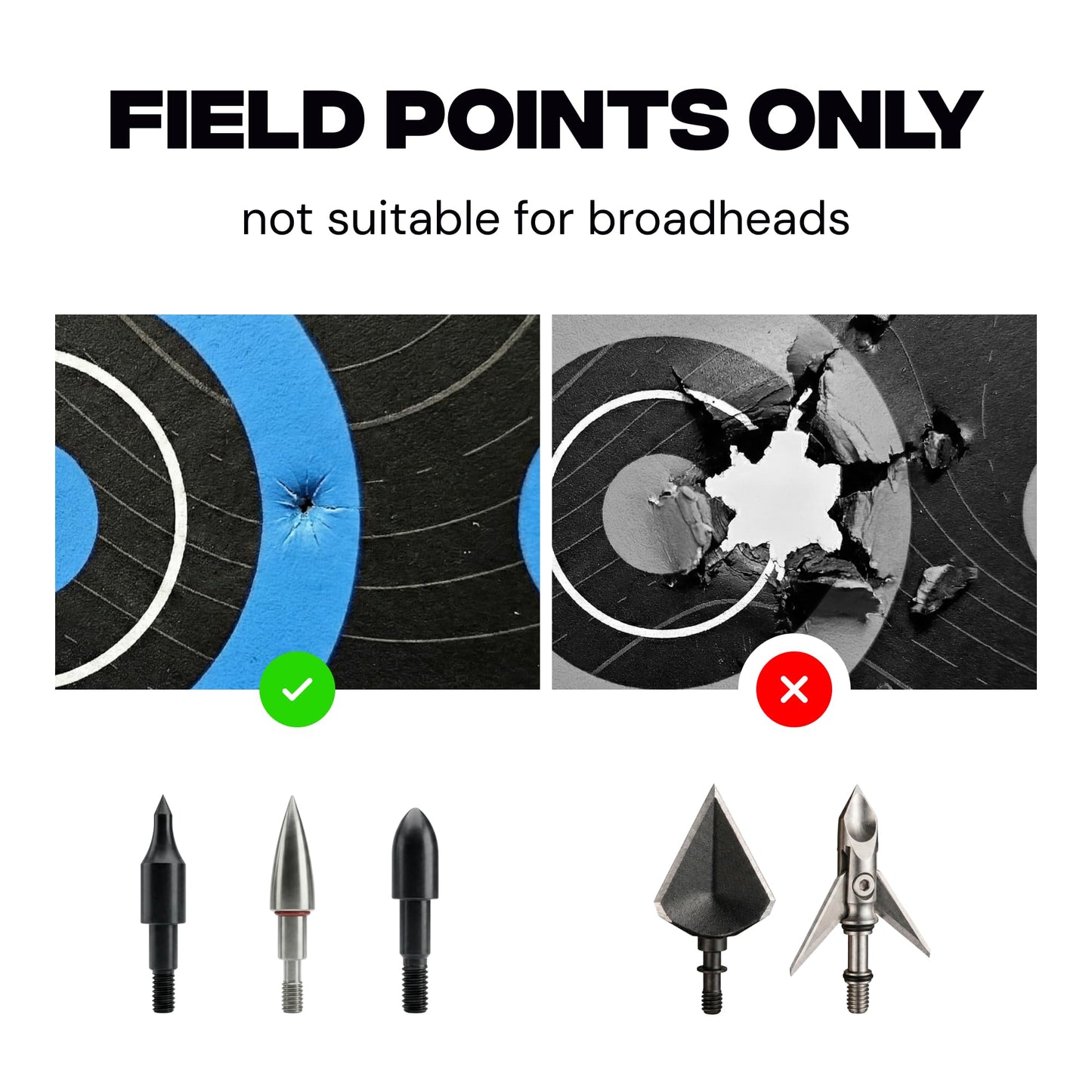 BALLISTA Reusable Self-Healing Rubber Archery Target Face – 13.8" x 23.6" Roll-Up Practice Target Sheet with Bright Bullseyes, Water-Resistant, Portable for Bow and Crossbow Shooting