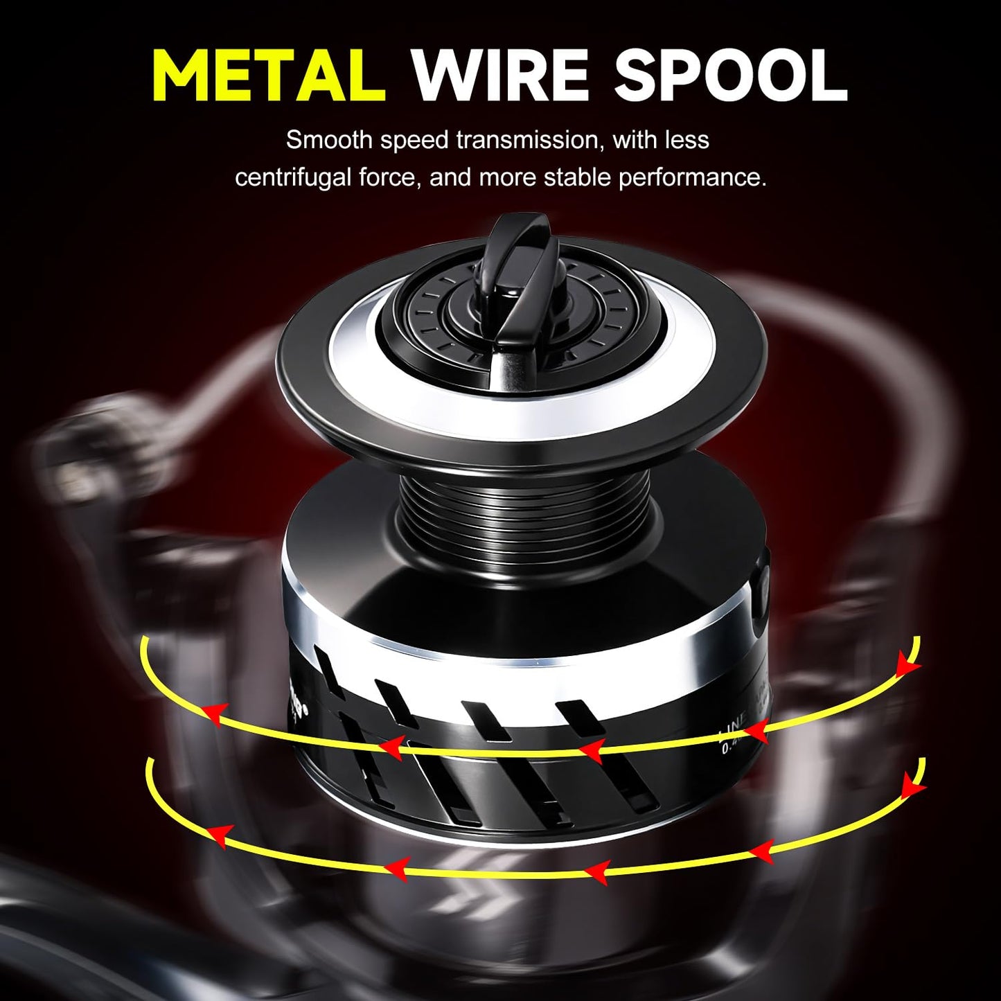 Sougayilang Freshwater Spinning Fishing Reel - 5.0:1/4.7:1 Gear Ratio, 22LBs Max Drag, Carbon Fiber & CNC Aluminum Spool,7000Series