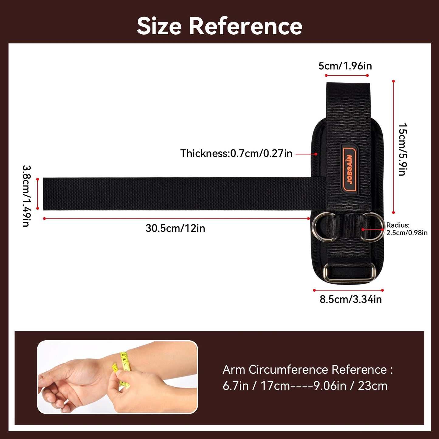 JOBGAIN 1 Pair Weight Lifting Straps with D Rings for Cable Machine Workout, Neoprene Padded Wrist Straps for Weightlifting Deadlifting, Non-Slip Wrist Support for Men Women, Black