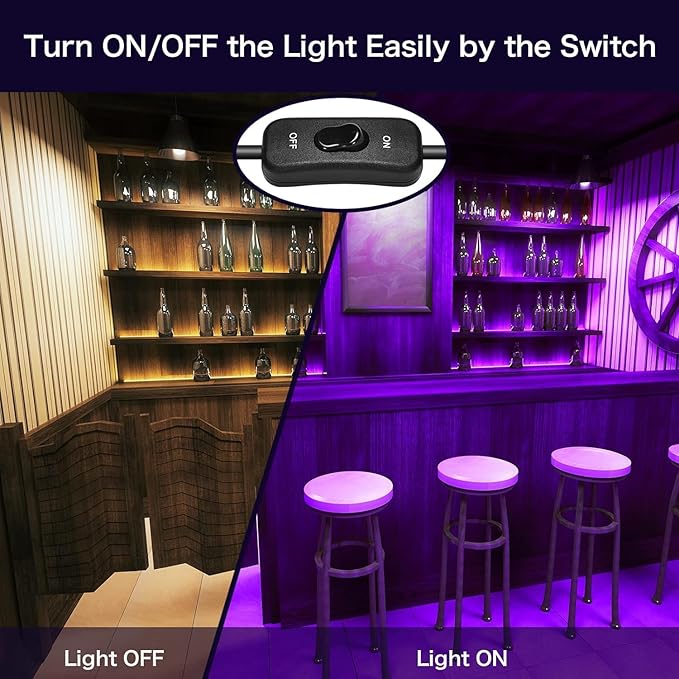 4 Pack 250W LED Flood Black Lights,395nm to 405nm UV Outdoor Flood High Power Blacklight Light with Plug in, IP66 Waterproof Large Black Light Spotlight for Glow Party Large Space, Halloween