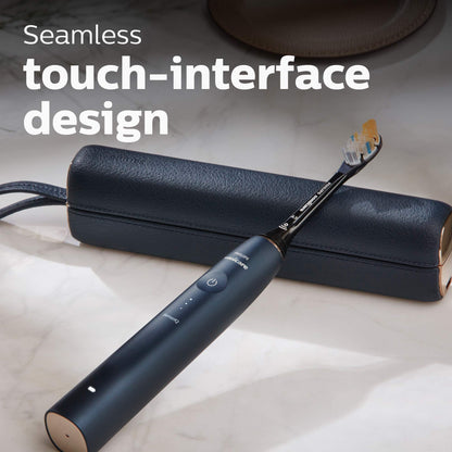 Philips Sonicare DiamondClean 9900 Prestige Electric Toothbrush - with SenseIQ Technology and Advanced AI App, 5 Brushing Modes, 3 Intensity Levels, Charging Travel Case,Midnight Blue, Model HX9990/12
