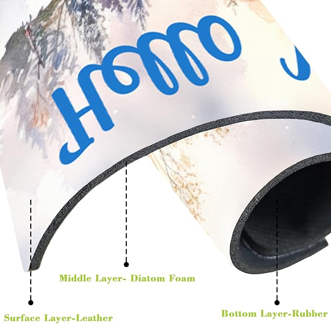 Chrismas Sink Faucet Absorbing Mat Hello Winter Sink Splash Guard Drying Mat