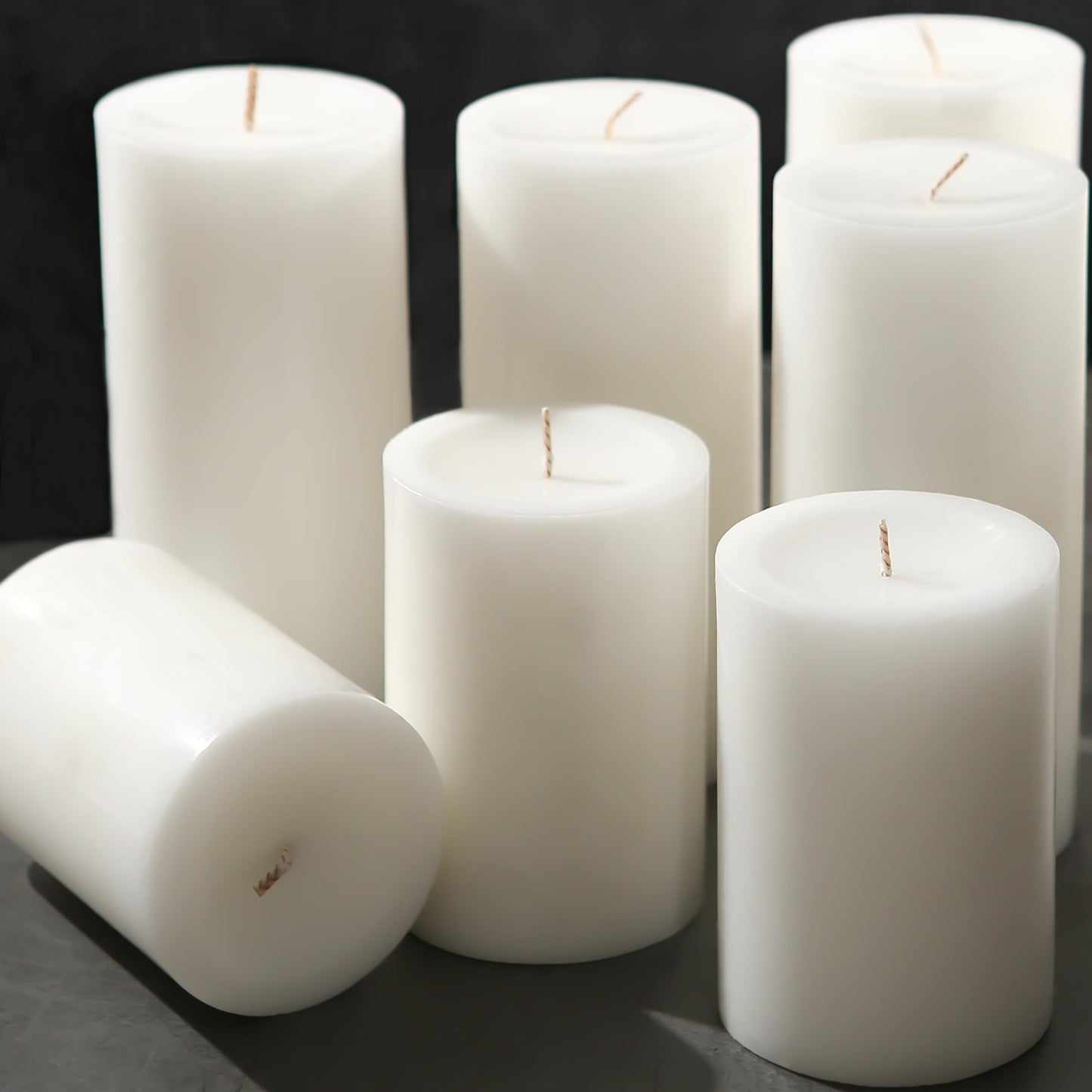 Unscented White Pillar Candles, 6 Packs, Long Clean Burning Pillar Candle for Emergency, Dripless and Smokeless Classic White Candle for Dinnig Table, Home Decor, Church, Christmas, 2.8x4 Inch