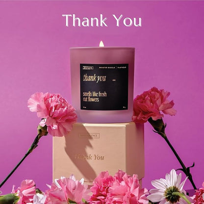 Benevolence LA Thank You Scented Candles | 10 oz, 40-50 Hour Burn, Thank You Gifts for Women, Men Coworkers | Appreciation Gifts for Best Friend | Spring Candles - Smells Like Fresh Cut Flowers
