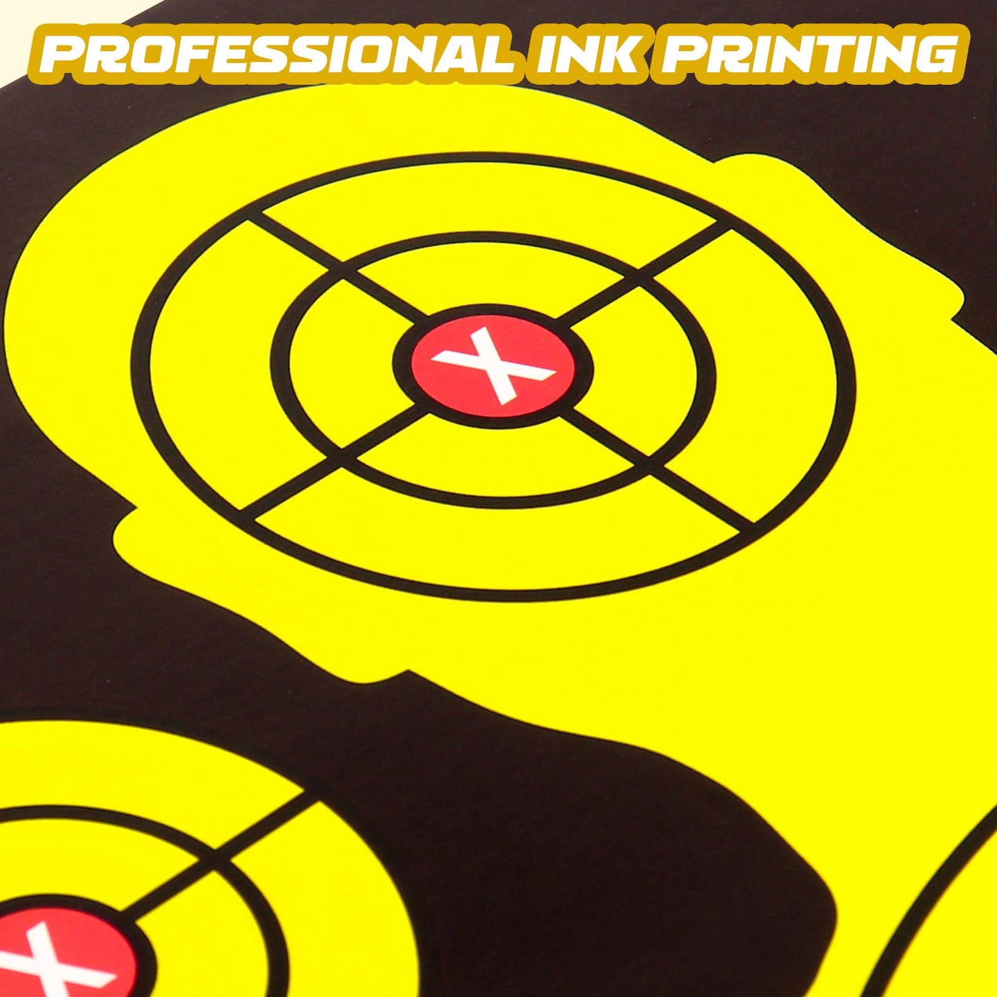 Highwild Shooting Range Silhouette Paper Target - 12X18 Inches - Suitable for Handguns, Rifles, Airguns, BB Guns (25 Pack, Black & Yellow)