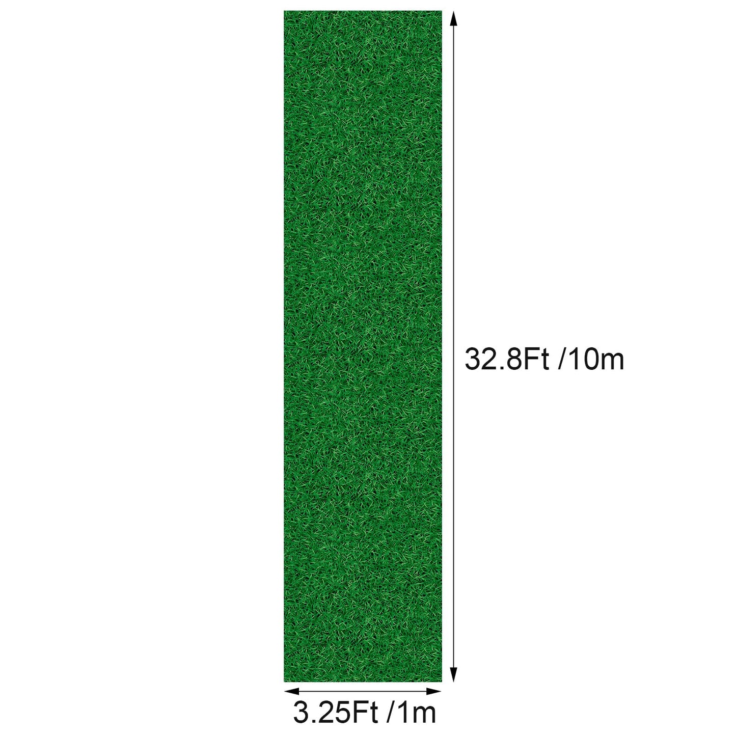 Timgle Disposable Grass Plastic Carpet Runner Indoor Outdoor Faux Grass Rug for Floor Patio Lawn Balcony Birthday Wedding Theme Prom Decor(3.28 x 32.8 ft)