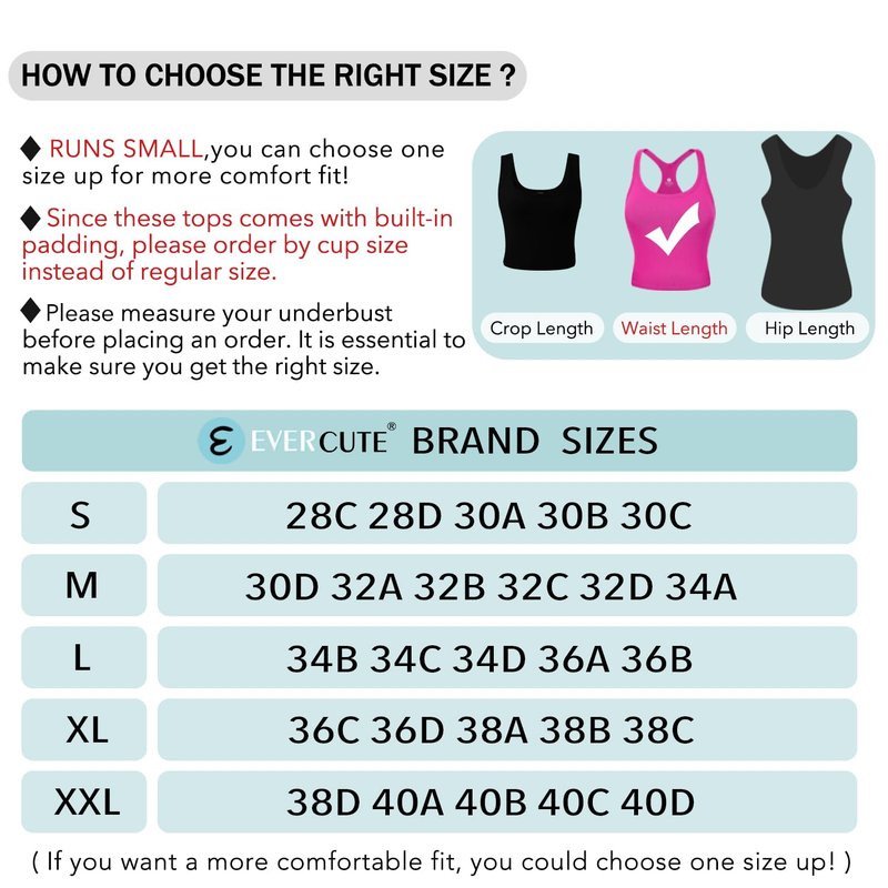 Evercute Women's 1/2/3 Pack Ribbed Workout Tank Tops with Built in Bra Racerback Seamless Crop Tank Tops Camisole Sport Tanks