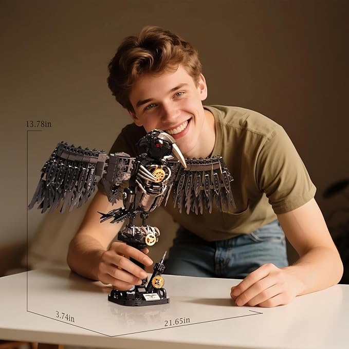 Ideas Magic Raven Building SetCompatible with Lego Mainstream Brands Adults Collectible MOC Bird Model STEM Toy for Anime Fans Home DecorCreative Gift for Kids Boys &amp Girls 8-16 (1018 PCS)
