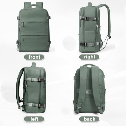 coowoz Travel Backpack Carry On for Women Man Gym Backpacks with Laptop Compartment Mochila de Viaje Teacher Personal Item Backpack Airplane Accessories Must Haves Grey Small