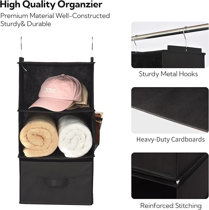 GRANNY SAYS 6-Shelf Hanging Closet Organizers and Storage, Separable to 2 Pack