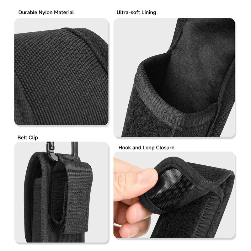Xxerciz Tactical Flashlight Holster for OLIGHT Arkfeld Pro EDC Flat Flashlight, Nylon Flashlight Pouch Holder with Carabiner Duty Belt MOLLE Torch Carrying Case for Outdoor
