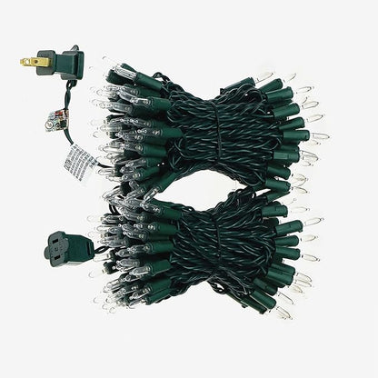 150 LED Warm White Christmas Lights on Green Wire, 50 Feet Xmas Tree Lights, UL Certified for Outdoor Indoor