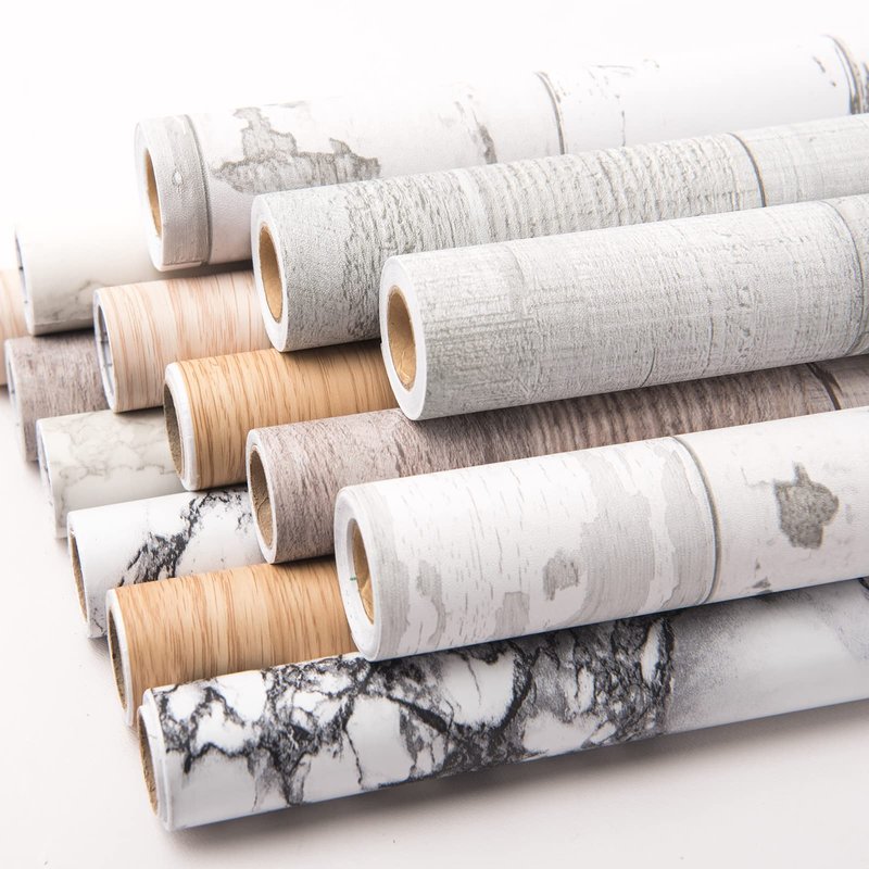 Art3d 120"x17.3" Peel and Stick Wallpaper - Decorative Self Adhesive Contact Paper for Cabinets Countertop Shelf Kitchen Wallpaper,White-Washed