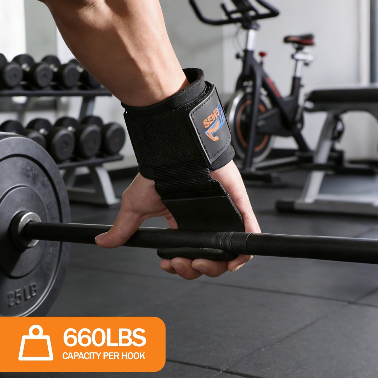 Weight Lifting Hooks (Pair), Heavy Duty Wrist Straps for Weightlifting, Hand Grip Support Lifting Hooks for Weight Lifting, Deadlifts, Pull Ups, Rows & Shrugs
