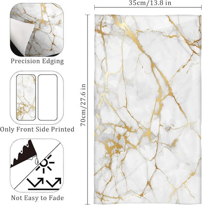 HAISUKA Gold and White Hand Towels