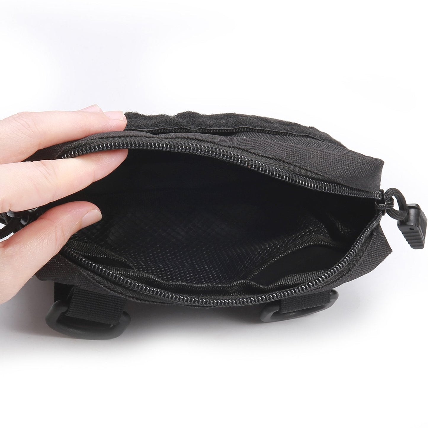 Novemkada MOLLE Pouches - 2 Pack Tactical Compact Water-Resistant Utility Gadget Gear EDC Pouch (Pack of 2 Black+Tan)