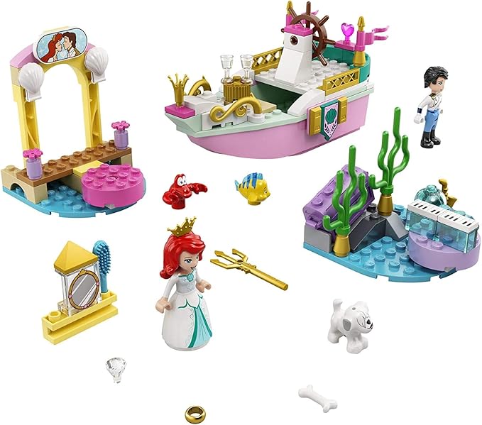 LEGO Disney Ariel’s Celebration Boat 43191 Creative Building Kit That Makes a Fun Gift for Kids New 2021 (114 Pieces)