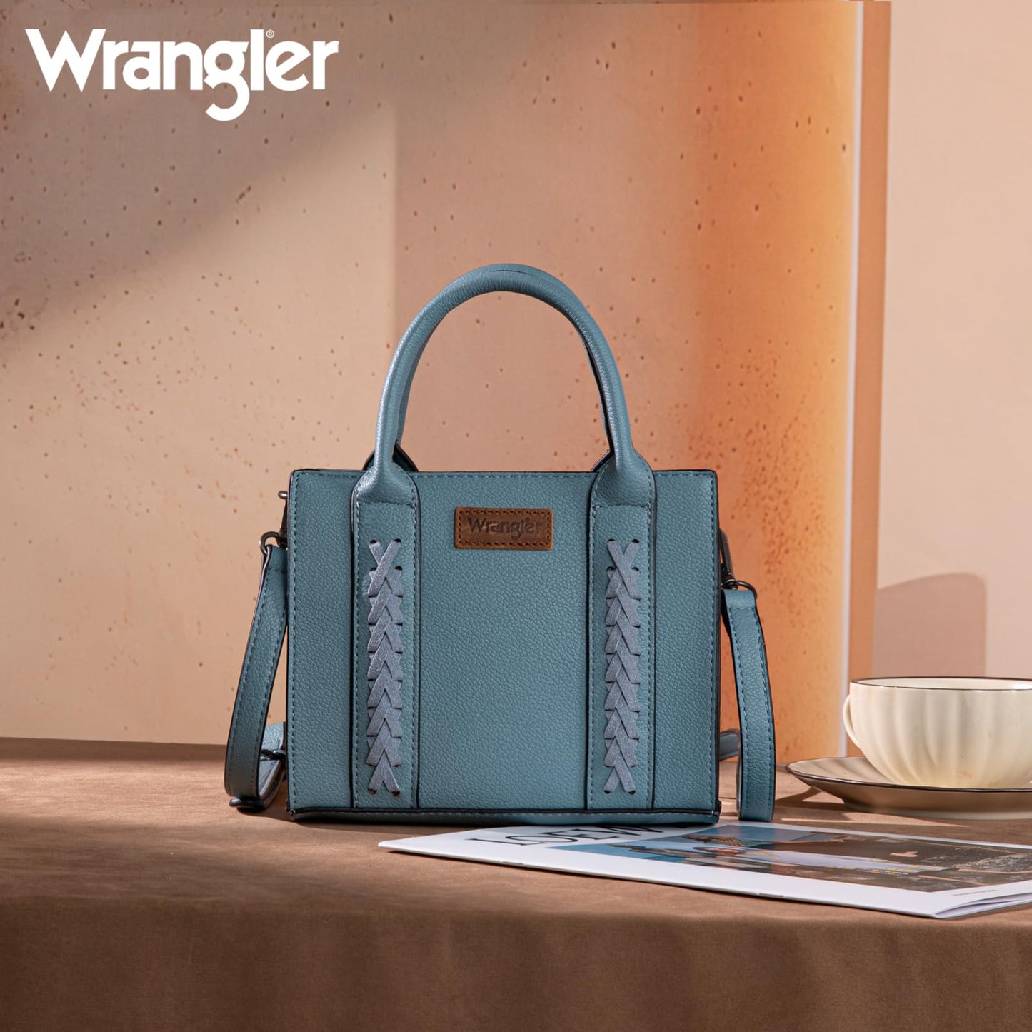 Wrangler Mini Tote Bag for Women Cute Small Satchel Purse Top-handle Handbag with Strap