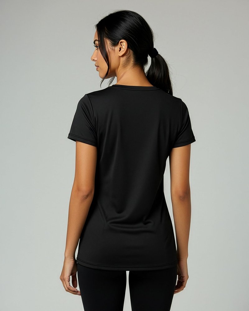 Real Essentials 5 Pack: Women's Dry-Fit Short Sleeve V Neck T Shirt Workout Fitness Yoga Top Tee (Available in Plus Size), Set 16, 3X
