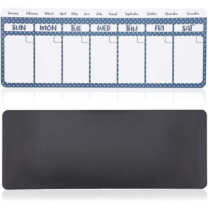 Juvale Magnetic Fridge Calendar, Dry Erase (11 x 4.2 Inch, 4 Pack) - Magnetic Calendar for Refrigerator