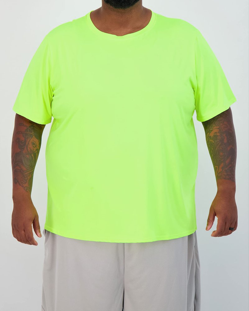 Real Essentials 3 Pack: Men’s Big & Tall Short Sleeve Dry Fit Crew Neck T-Shirt - Gym Workout Athletic Running Tee, Set 7, 5X, Pack of 3