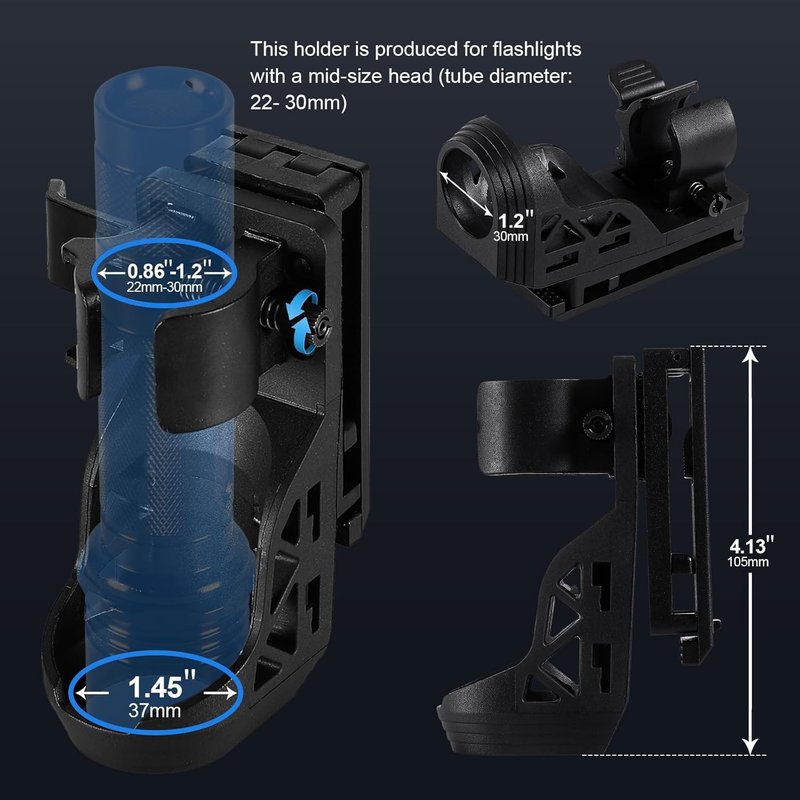 Tactical Flashlight 1200 Lumen - Premium LED Police Flashlight with Holster | Ideal for Law Enforcement & Duty Use
