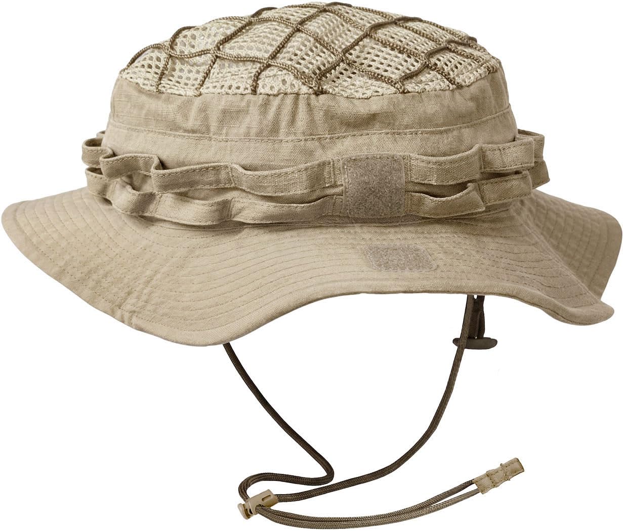 CQR Men's Tactical Boonie Hat, Breathable Packable Sun Hat for Hunting, Hiking, Fishing, Shooting, and Outdoor Activities, Sentinel Alamo Khaki, Small-Medium