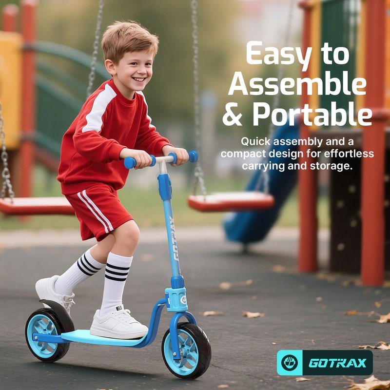 Gotrax KS8 Kick Scooter for Kids 5+, Large 8" Wheels and Height Adjustable Handlebar, Sturdy Wide Deck & Rear Brake, Detachable for Easy Storage, 2 Wheels Scooter for Kids, Teens, Child Safety, Pink