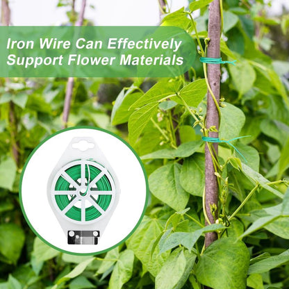 Iniscape 328FT Garden Twist Tie Wire – with Built-in Cutter, Rustproof Flexible Binding Wire for Plants, Tomatoes, Vines – Multi-Purpose for Garden, Home, and Office Organization