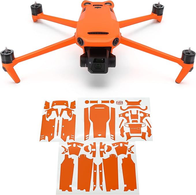 WRAPGRADE Full Skin Stickers for DJI Mavic 3 / Mavic 3 Classic (NEON Orange)