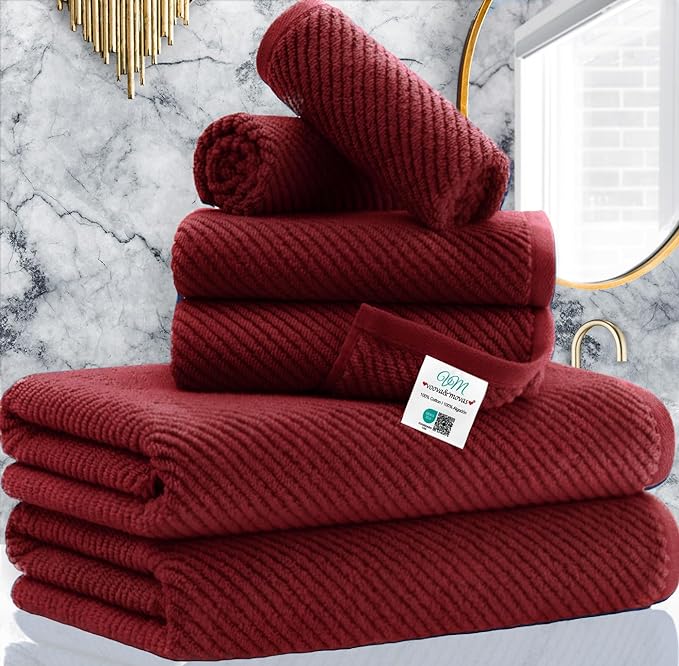 VOOVA & MOVAS Burgundy Towel Set
