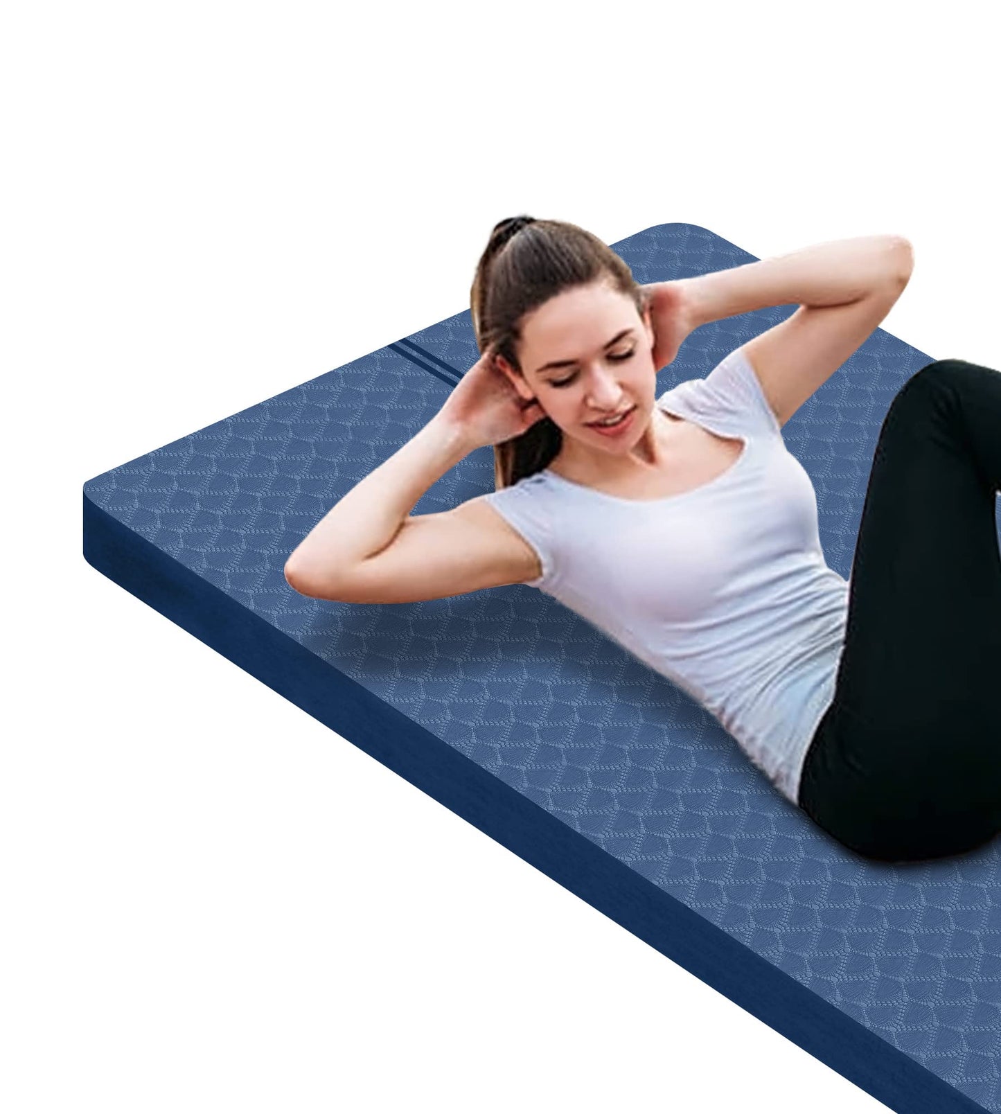nuveti Large Exercise Mat - 15mm/20mm/30mm Thick Yoga Mat | Workout Mat for Fitness, Yoga, Pilates, Stretching & Floor Exercises for Women & Men with Free Carrying Bag