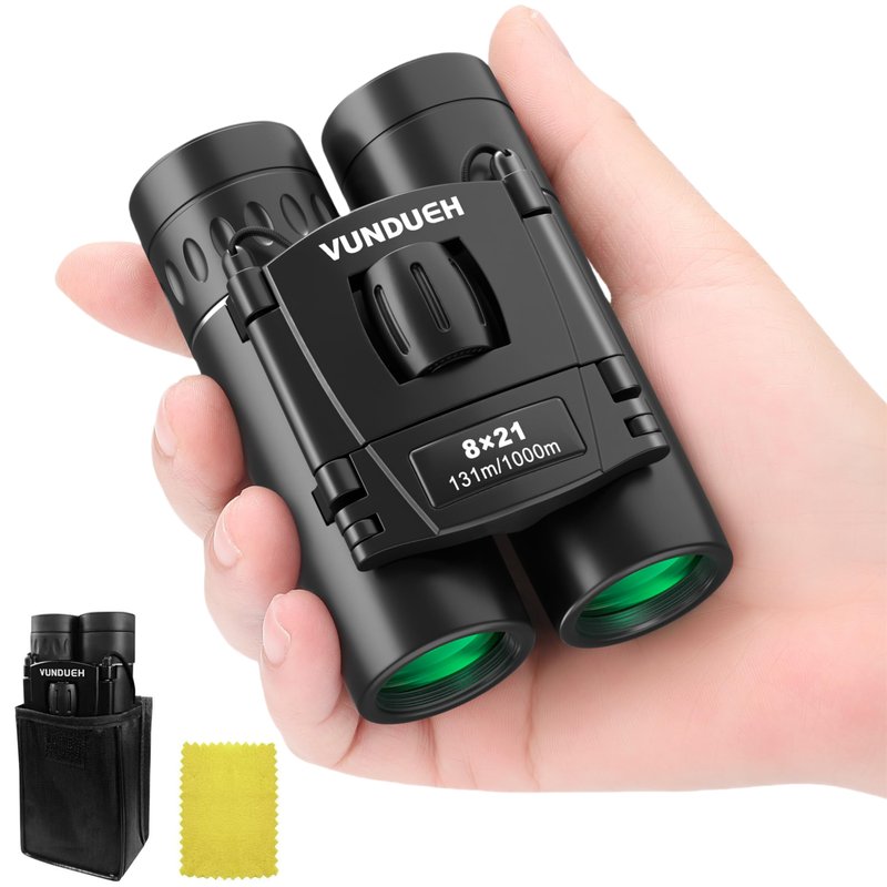 Mini Compact Binoculars for Adults and Kids - Waterproof High Powered Easy Focus Small Binocular, Ideal for Bird Watching, Hunting, Concert, Theater, Travel, Hiking, Sightseeing & Outdoor Sports