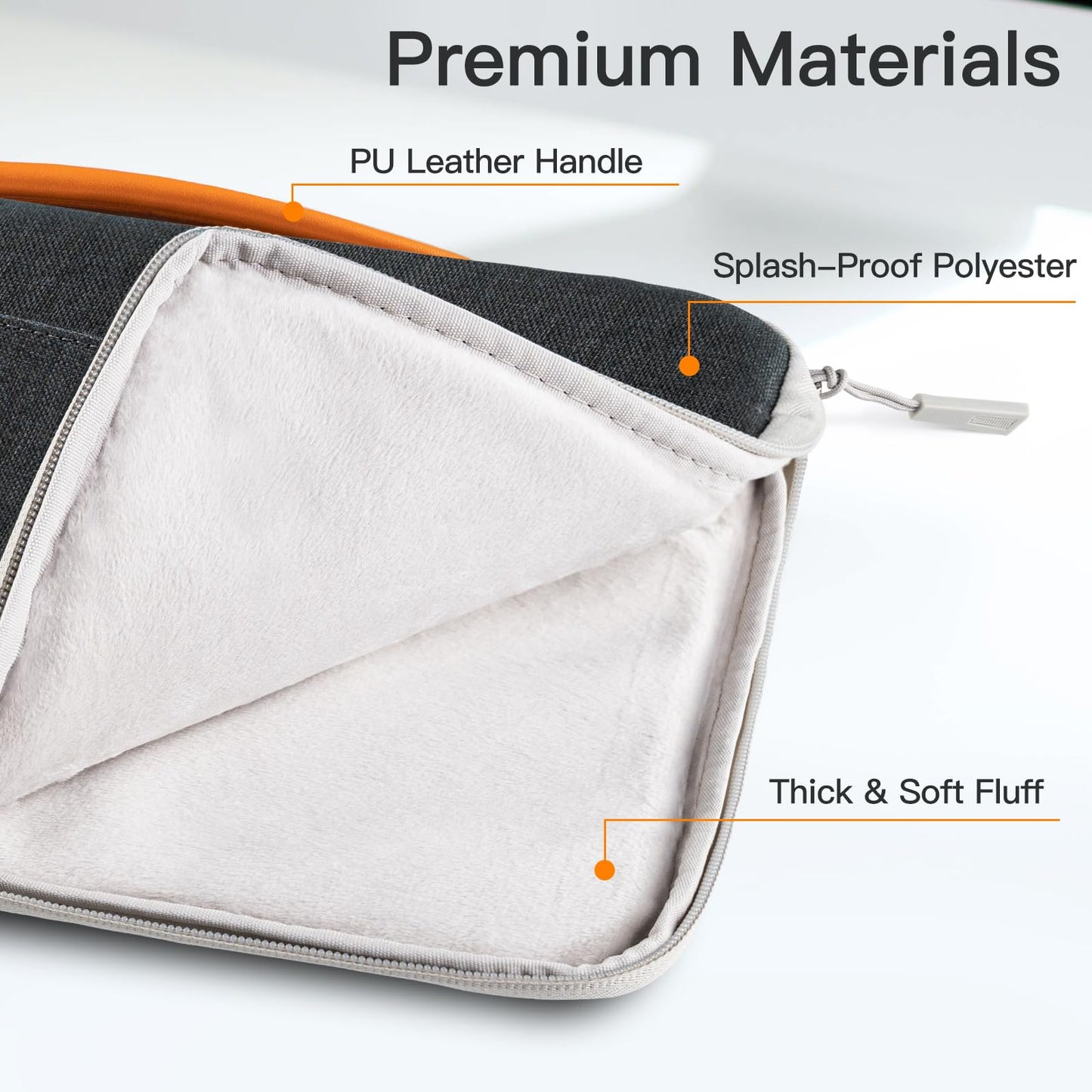 JETech Laptop Sleeve for MacBook Neo (A18 Pro), 13-14Inch MacBook Air/Pro (M1-M5, 2020-2026), Waterproof Bag with Portable Handle and Pocket, Compatible with 13-13.6 Inch Notebook (Dark Grey)