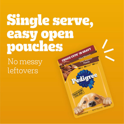 Pedigree Choice Cuts in Gravy Adult Soft Wet Dog Food 30-Count Variety Pack, 3.5 oz. Pouches