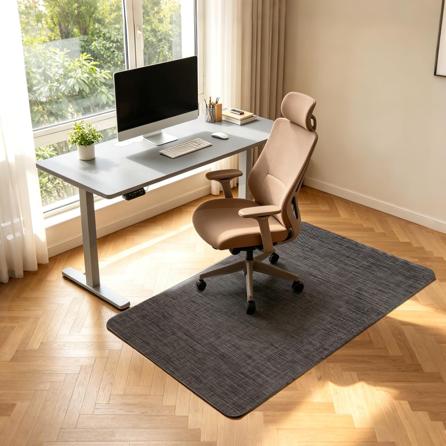 Riveroy Office Chair Mat for Hardwood Floors,Not for Carpets,(Black, “48 x36in”)