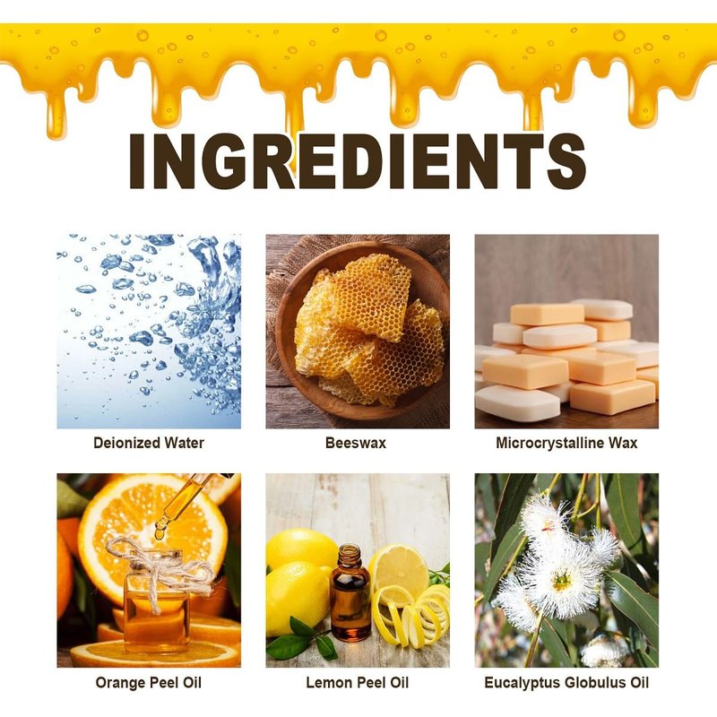 Beeswax Wood Polish, Multifunctional Bees Wax Furniture Polish and Cleaner Applicable Living Room Kitchen And Wooden Furniture & Floor. (1Pcs)