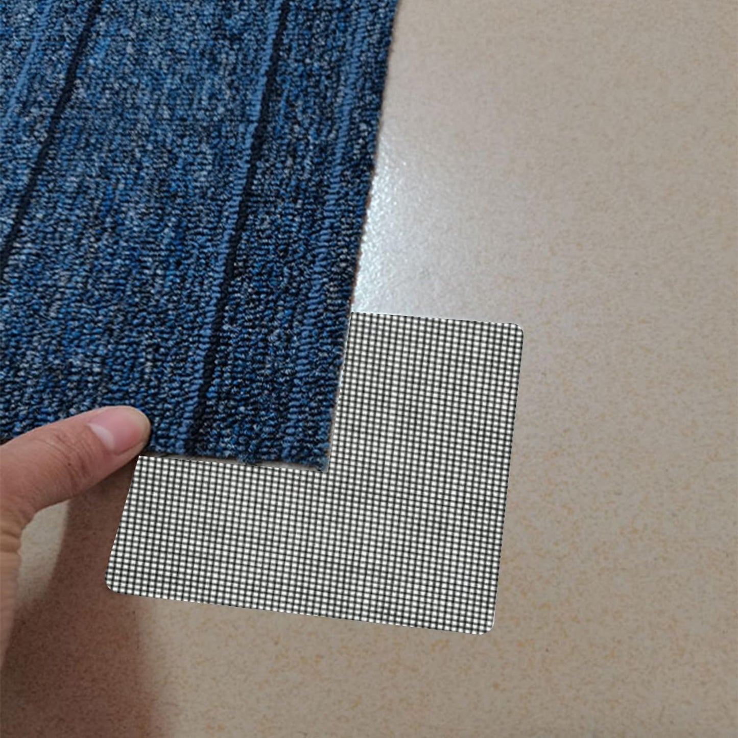 Carpet Tile Tape, 4" x 4"Carpet Tile Adhesive Connectors Carpet Square adhesives that Creates a Floating Floor 120 tabs per Pack