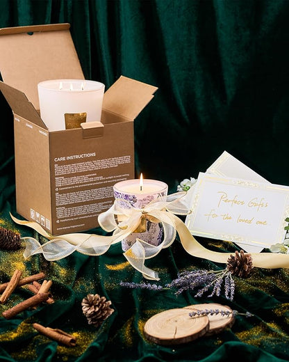 M&SENSE Jasmine Candles Highly Scented 3 Wick 35oz 150 Hours Burn Extra Large Jar Candles for Women, Natural Soy Wax Aromatherapy Candle for Stress Relief, Meditation, Yoga, Spa