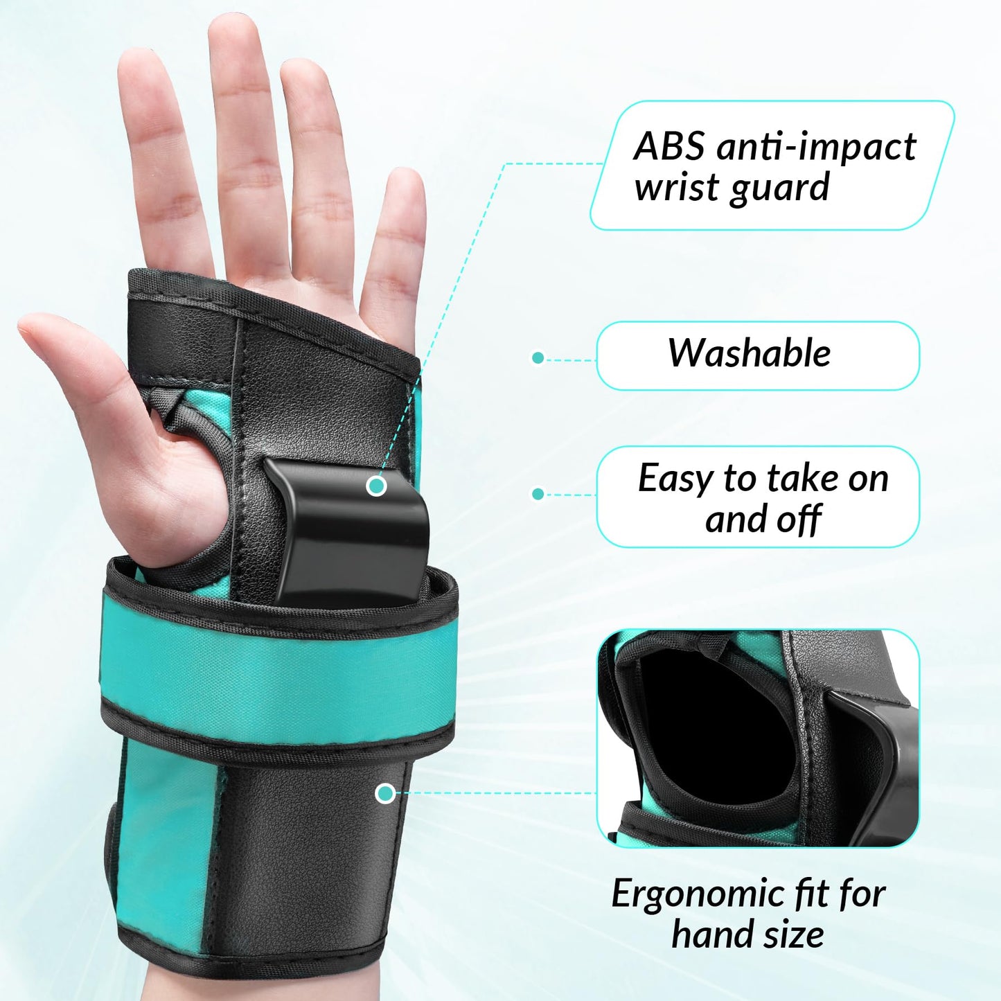 METROLLER Adult & Kids Protective Gear Set for Men, Women Youth Knee Pads, Elbow Pads & Wrist Guards 3 in 1 for Skateboarding Multi-Sports Protective Gear