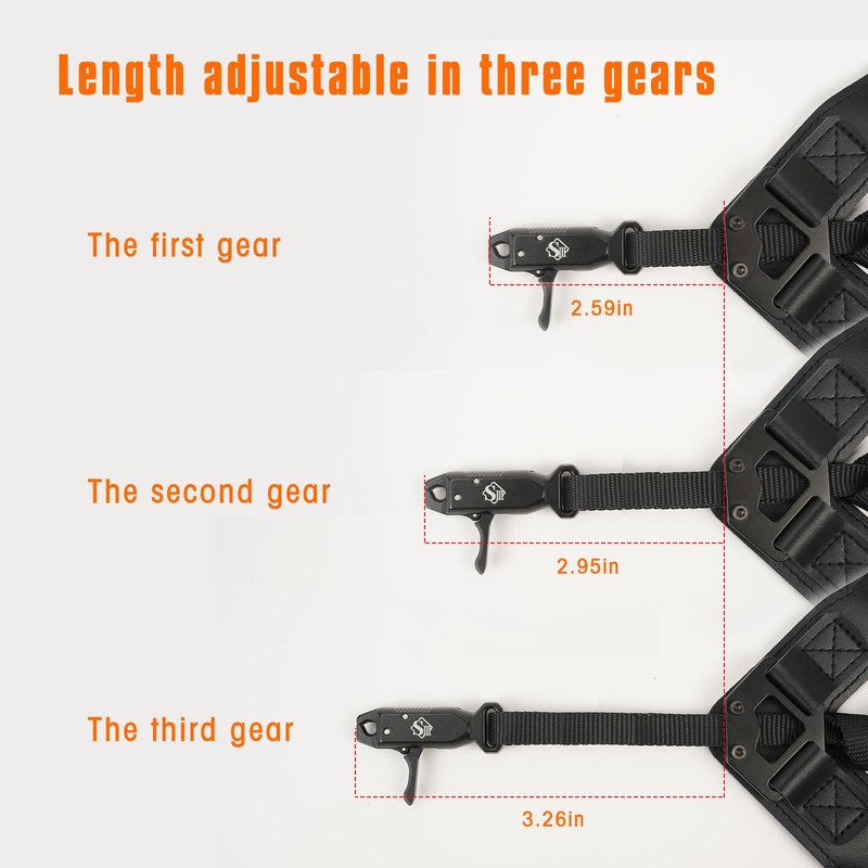 LWANO Archery Compound Bow Release Aids Trigger Adjustable Wristband Release Aids for Adults Youth Kids Hunting Shooting Accessories (Black)