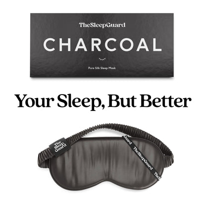 TheSleepGuard Pure Silk Sleep Mask [100% 6A Mulberry Silk, 22 Momme] Light Blocking Travel Essentials. Eye Masks for Sleeping. Black Oeko-Tex Blindfold. Eye Covers for Men & Women