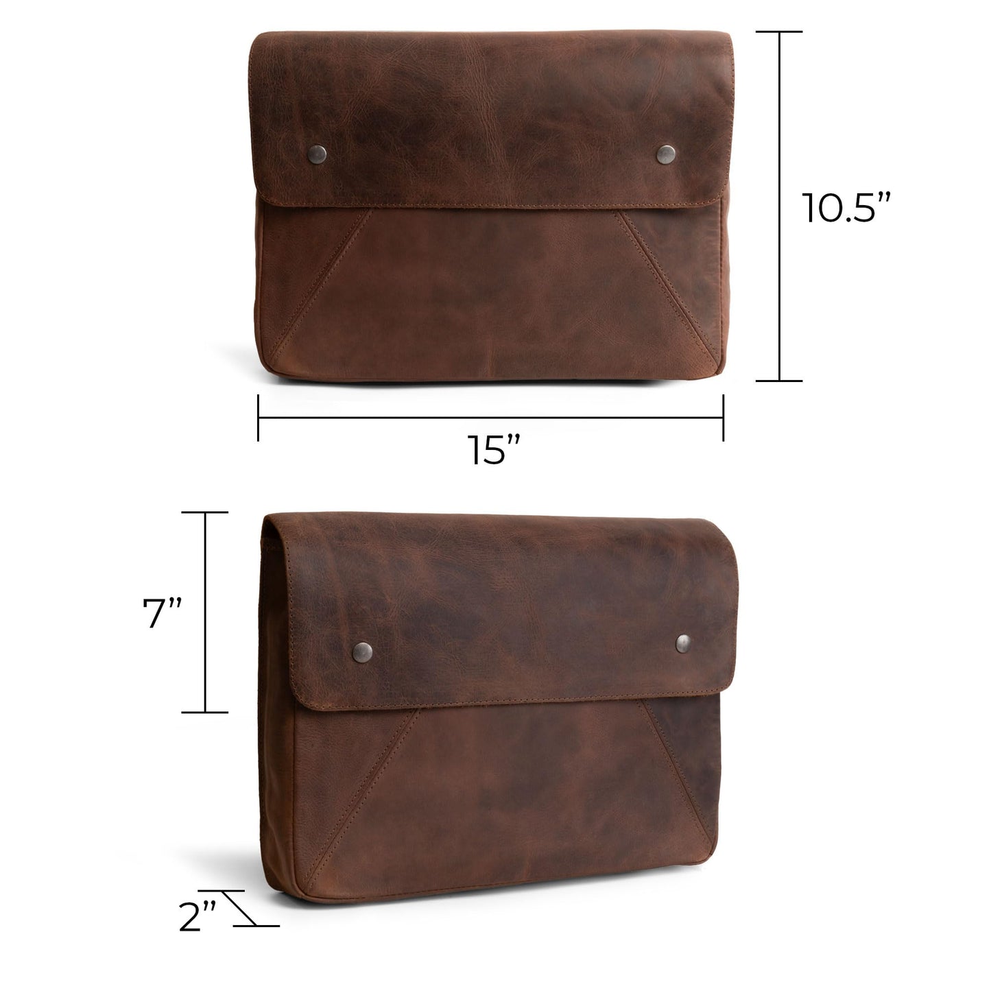 Leather Document Holder XL, Premium Leather Portfolio for Men, Padfolio/Folio, Professional Resume Folder/Binder, Stylish Legal Pad Holder for Office and Business (Bourbon Brown)