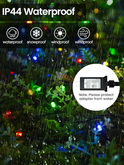 Smart Color Changing Christmas Lights with Remote & APP, 109FT 300 LED RGB Dimmable Christmas String Lights, Waterproof Fairy Twinkle Light for Indoor Outdoor Xmas Tree Wedding Holiday Decorations