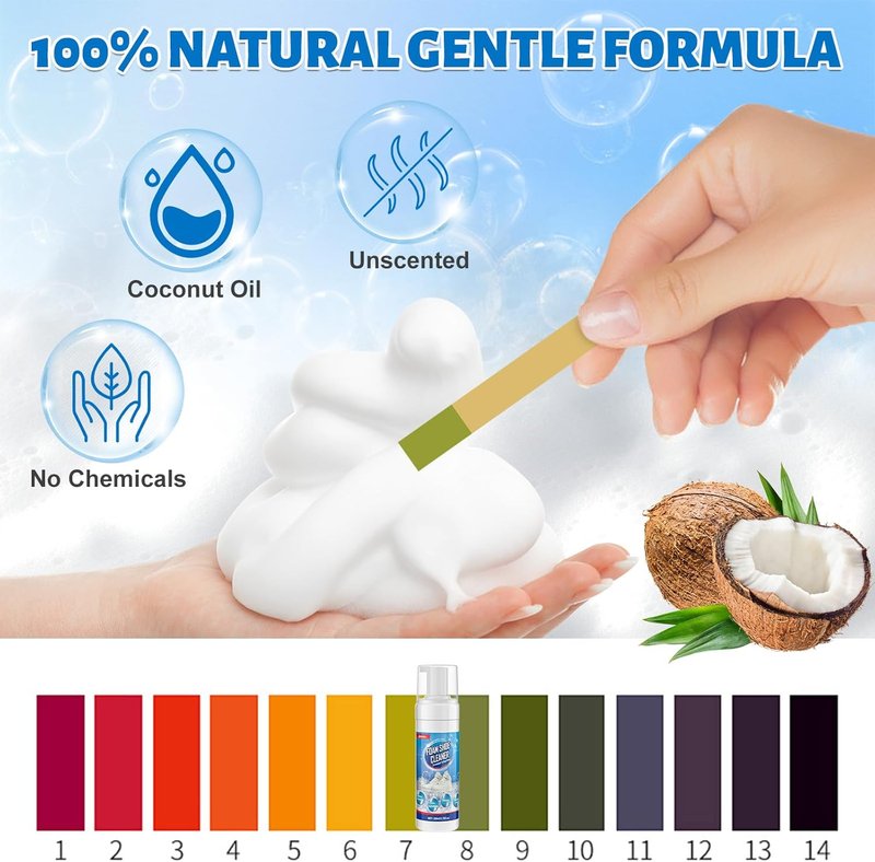 Shoe Cleaner Foam - Jevvu Sneaker Stain Remover & Dirt Eliminator | Cleaning Kit for White Shoes