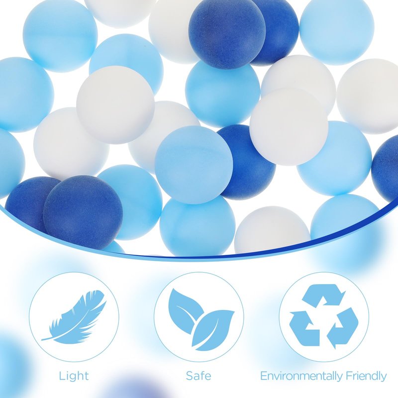 Libima 120 Pack Colored Table Tennis Balls 40 mm Plastic Balls Bulk for 4th of July Carnival Wedding Pool Games, DIY Arts, Pet Toys, School Patriotic Activities(Dark Blue, Light Blue, White)