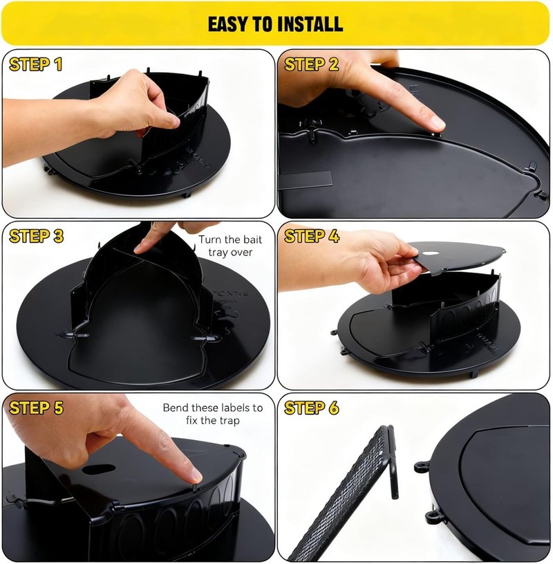 Bucket Lid Mouse Trap - Durable Metal 5 Gallon Design | Humane & Lethal Options, Auto Reset for Indoor/Outdoor Use