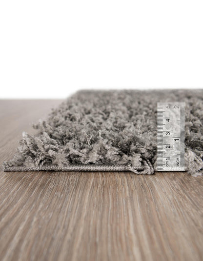 Rugs.com - Über Cozy Solid Shag Collection Rug – 8' x 11' Cloud Gray Shag Rug Perfect for Living Rooms, Large Dining Rooms, Open Floorplans